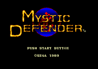 Заставка игры Mystic Defender